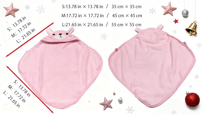 Dog Hooded Bathrobe Towel, Fast Drying Bath Towel Absorbent Warm Blanket Pink L