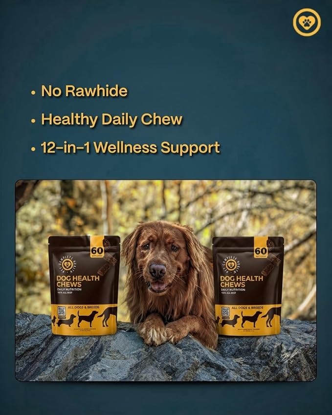 HEALTH |12-in-1 Multi-Nutrient Chews | Daily Nutrition | Pet Treat | Multivitamin for all dogs | Digestive Health supplement | Vital Growth | Hip Joint Care | Glucosamine | Immune Support