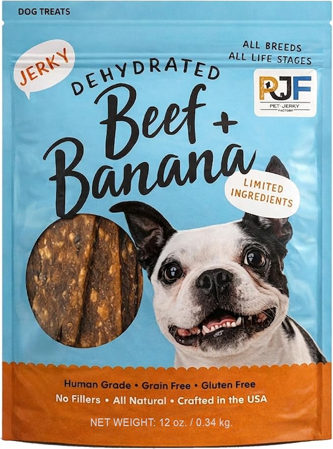 Pet Jerky Factory Beef and Banana Dog Jerky Treats - 12 oz