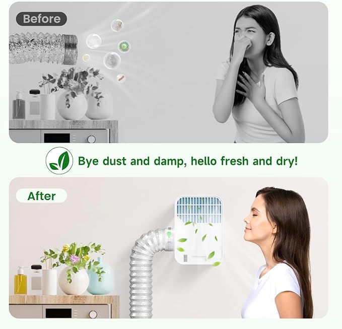 LuckIn 3-in-1 Indoor Dryer Vent Kit for Electric Dryer, Dryer Vent Cleaner Kit with Polyester Filter, 9.8ft Vent Hose and Water Drawer System, Dryer Vent Connector Kit for Apartments, Homes, and RV