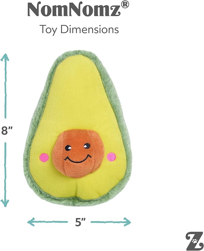 ZippyPaws NomNomz Dog Squeaky Toys to Keep Them Busy - Taco & Avocado | Funny Food Plush for Small & Medium Dogs, Cute Stuffed Puppy Toy, Pet Products, Gift for Dogs of All Breeds, Soft and Cuddly