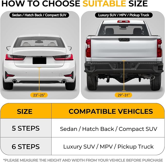 Auto Dynasty Dog Stairs for Large Dogs, 5 Step Foldable Dog Ramp for Car, Truck and SUV with Non-Slip Surface, Lightweight Pet Stairs Suitable for Sofas and Bed, Supports Up to 150 lbs