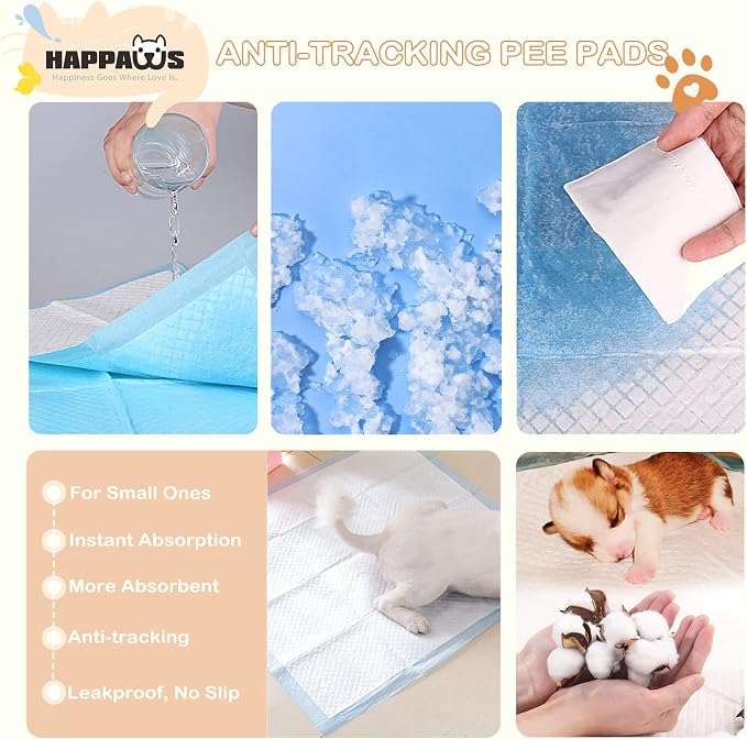 Puppy Pads, 5-Layer Leak-Proof Pee Pads for Dogs, Multi-Sized Pet Training Pads, Anti-Tracking Disposable Dog Pads, Strong Absorption Pads for Cats Rabbits