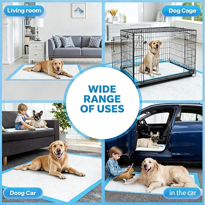 XXXL Puppy Pads for Dogs & Cats 31"x47"30 Count,Extra Large Dog Pee Pads,Pee Pads for Dogs, Leak-Proof Super Absorbent Dog Pee Pads Disposable Thicken Pet for Large Senior Dogs, Puppies, Cats & Pets