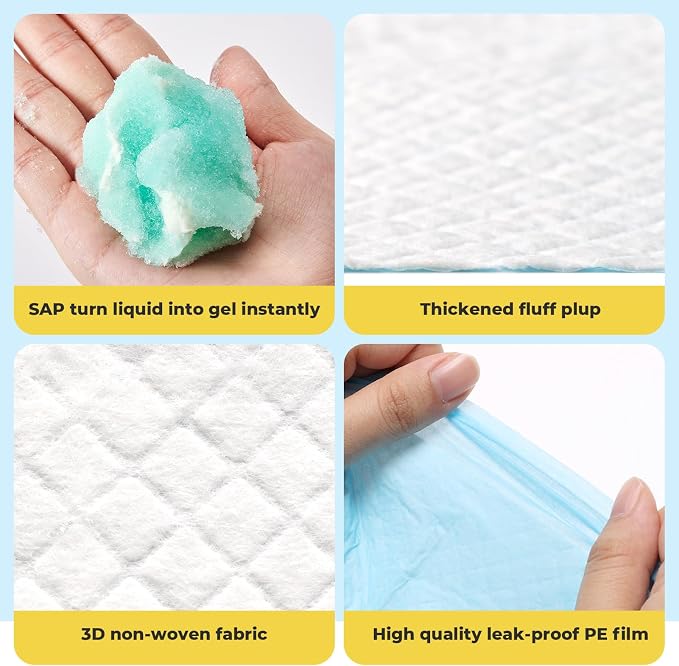 Super Absorbent & Leak-Proof Pet Pads - Thicken Disposable Potty Pads for Dogs & Cats - Extra Large Quick Dry 30''x36'' Pack of 100