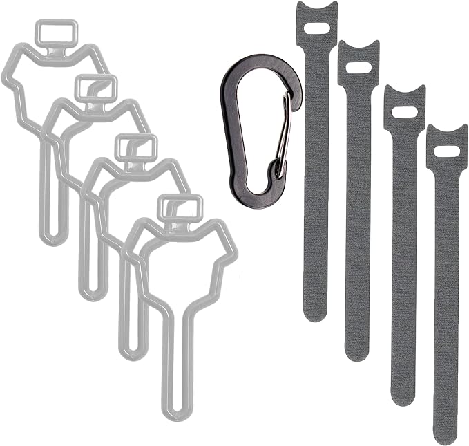 Dog Poop Bag Holder, Waste Bag Holder, Dog Poop Bag Carrier, Hand Free Holder (4 pack, Grey)