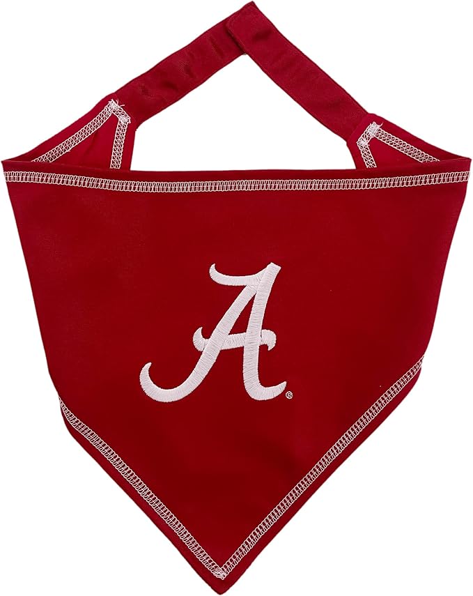 Pets First NCAA Alabama Crimson Tide Tie Bandana, Large/x-Large. Dog Bandana Scarf Bib for Pet Cat Dog. The Ultimate Game-Day, Party Bandana (AL-3550-L-XL)