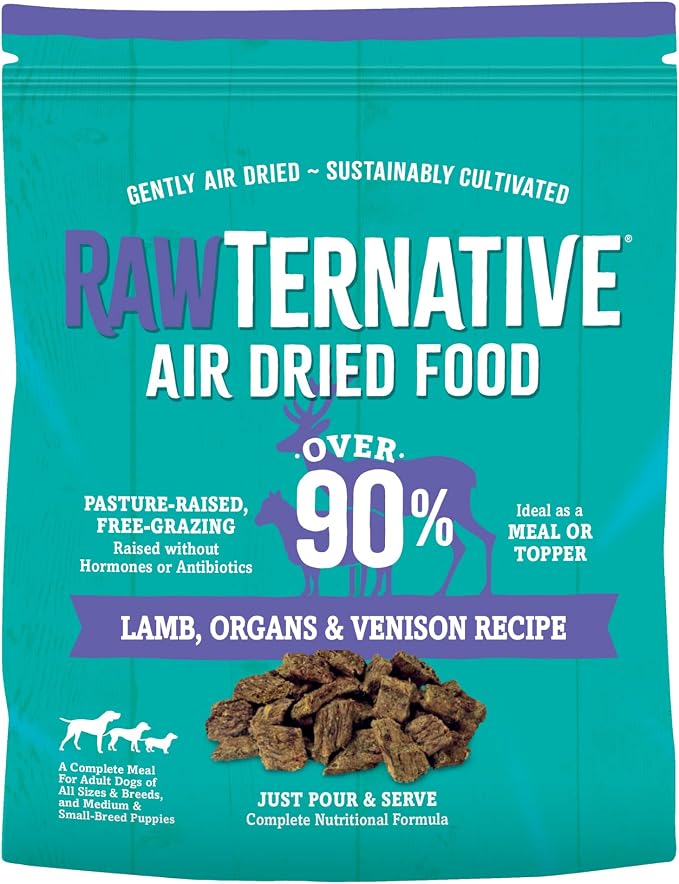 RawTernative Air-Dried Dog Food, Lamb, Organs, & Venison Recipe, 3 lb