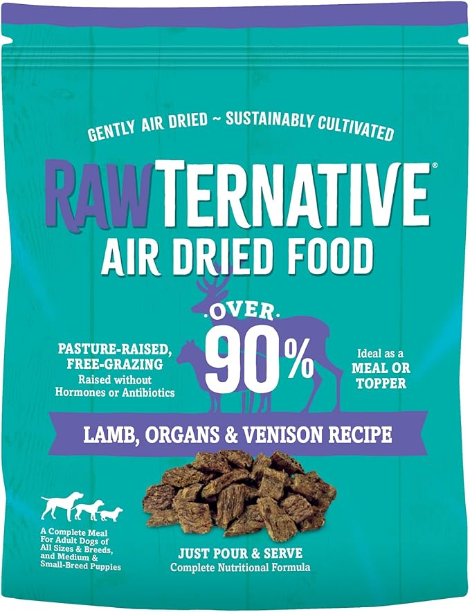 RawTernative Air Dried Dog Food, Lamb, Organs, & Venison Recipe, 5 oz