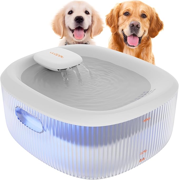 WOPET Dog Water Fountain for Large Dogs, 6L/205oz/1.7Gal Automatic Dog and Cat Water Fountain, Pet Water Dispenser with 2 Filters, Ultra-Quiet Pump, Great for Large Dogs Cats and Multi-Pet Home