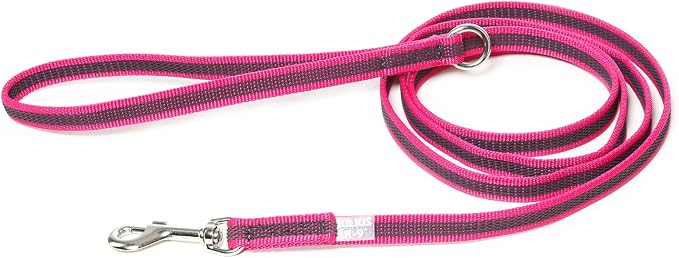 Color & Gray Super-Grip Leash with Handle, 14 mm x 1,8 m, Pink-Gray