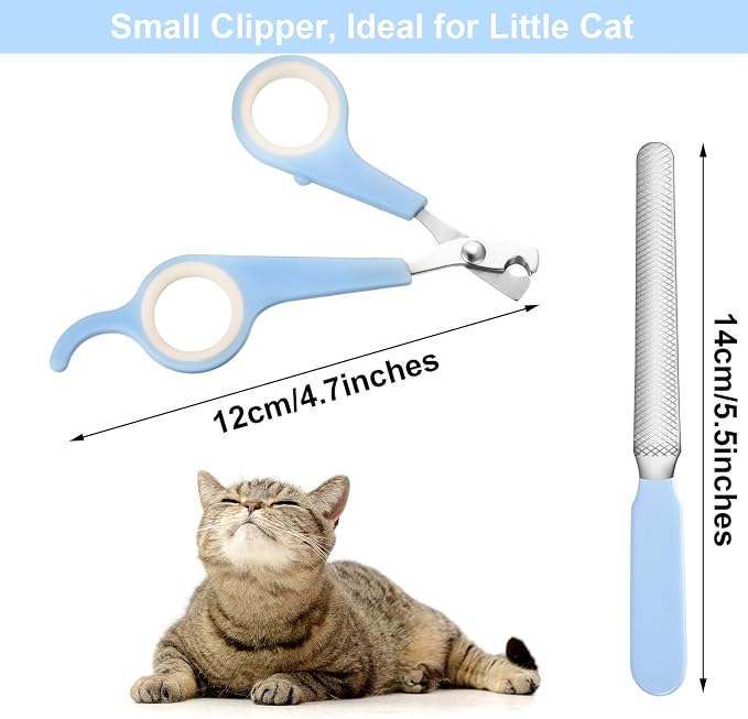Mudder Dog & Cat Nail Clippers Kit, 4pcs, Blue & White