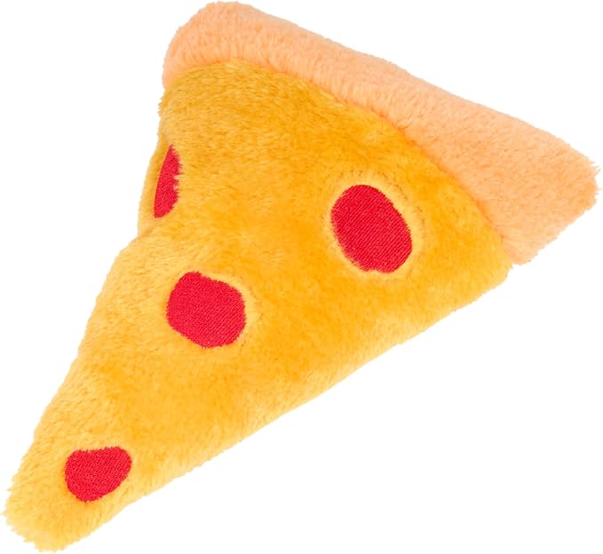 ZippyPaws NomNomz Dog Squeaky Toys to Keep Them Busy, Pet Products - Pizza | Funny Food Plush for Small & Medium Dogs, Cute Stuffed Puppy Toy, Gift for Dogs of All Breeds, Soft and Cuddly