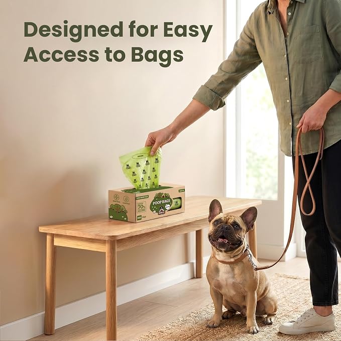Pogi's Poop Bags – Large, Leak-Proof Dog Waste Bags for Yard or Home Use, Unscented (Single Roll, 500-Count)