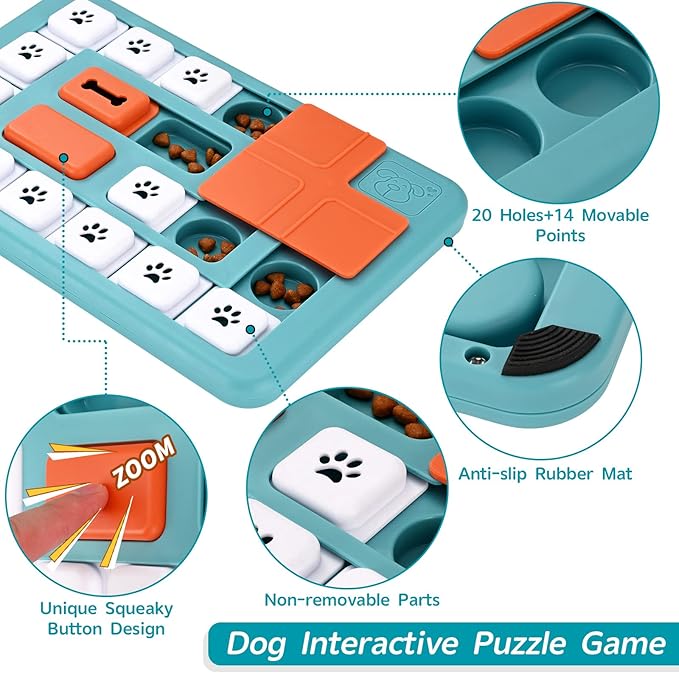 FOXMM Dog Puzzle Toys - Interactive IQ Training & Mental Stimulating Toys for Large, Medium & Small Dogs