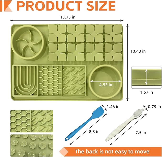 SmartTail Lick Mat for Dogs, Silicone Snuffle Mat for Puppies with Suction Cups, Dog Enrichment Toys for Anxiety Relief, Slow Feeder Dog Bowls for Wet and Dry Foods, Easy to Clean