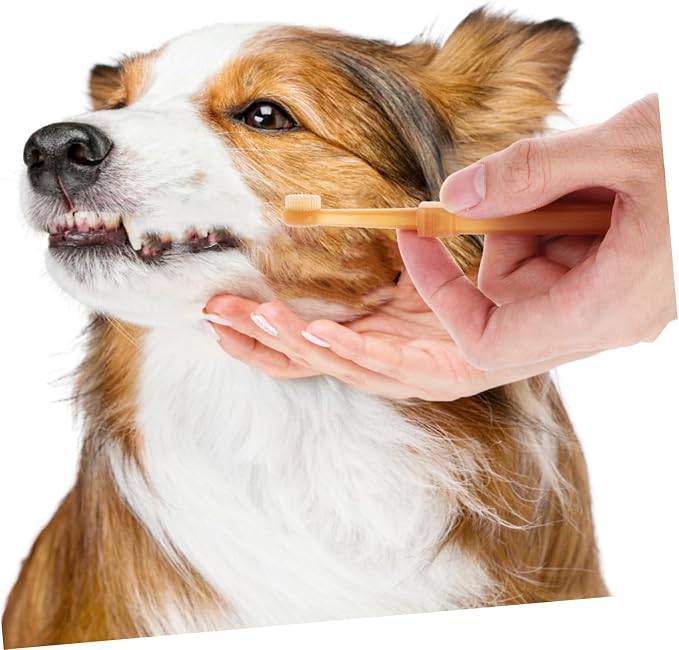 Yardwe Pet Toothbrush for Dogs Cats Small Dog Brush Pet Grooming Kit Silicone Brush Comprehensive Cleaning