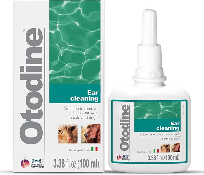 ICF Otodine Dog Ear Cleaner Solution Drops, 100ml