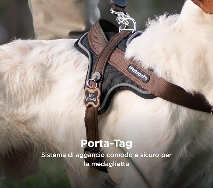 MyFamily Made in Italy Polyester Dog Bib, Your Dog's Master Data Always with You, Smartphone Connection with NFC Technology, Model K, memopet Collection