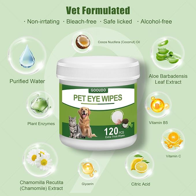 Dog Eye & Ear Wipes Combo Pack, 120+60 Count