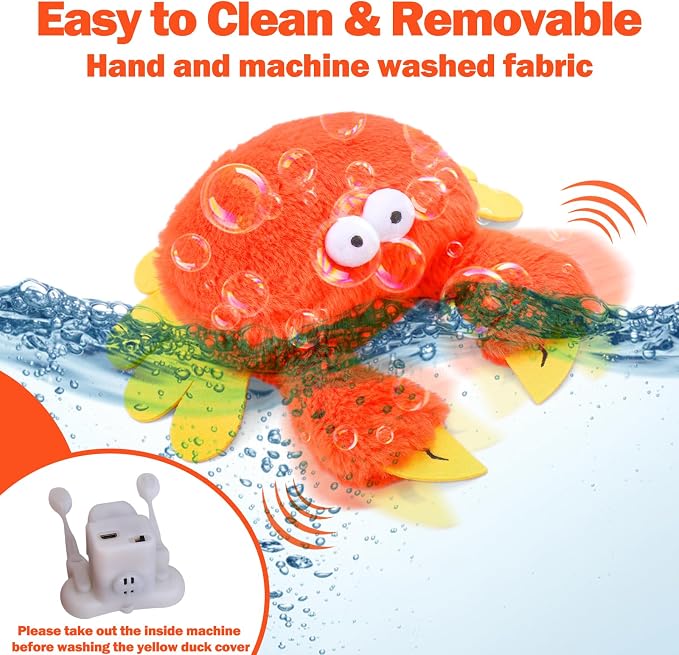 Mity rain Interactive Dog Toy, Crab, Rechargeable Plush & Squeaky