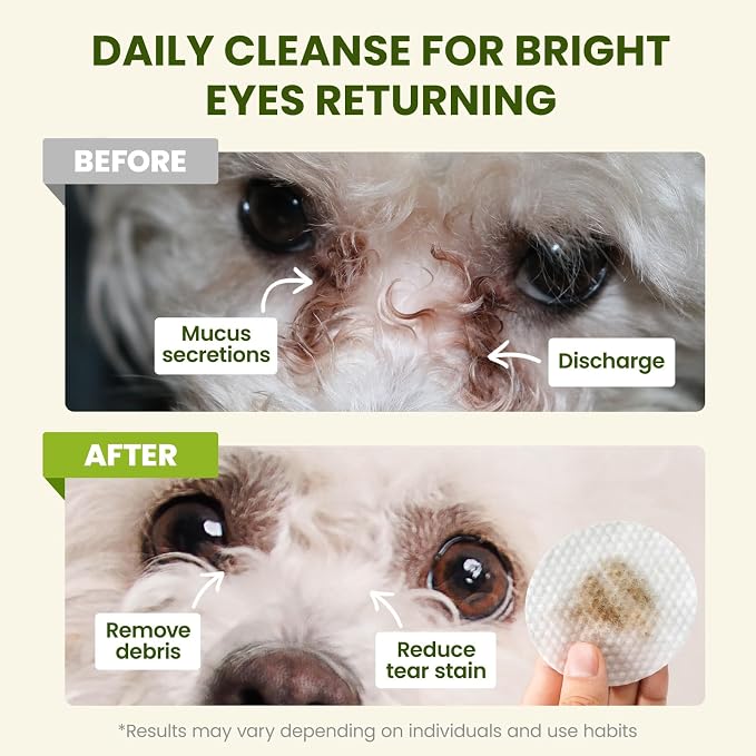 PawSono Ears and Eye Wipes for Dogs & Cats