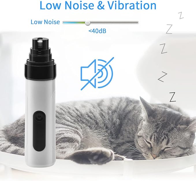 pawyzie Dog Nail Grinder, 3 Ports, 2 Speeds, White