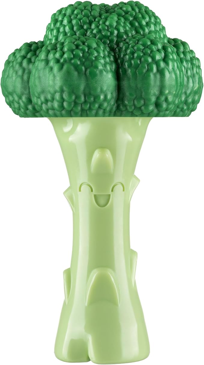 Nylabone, Extremely Strong Chewing Effect, Novelty Broccoli Chew Toy, Durable Chew Toy with Bacon and Cheese Flavour, Large, for Dogs up to 23 kg