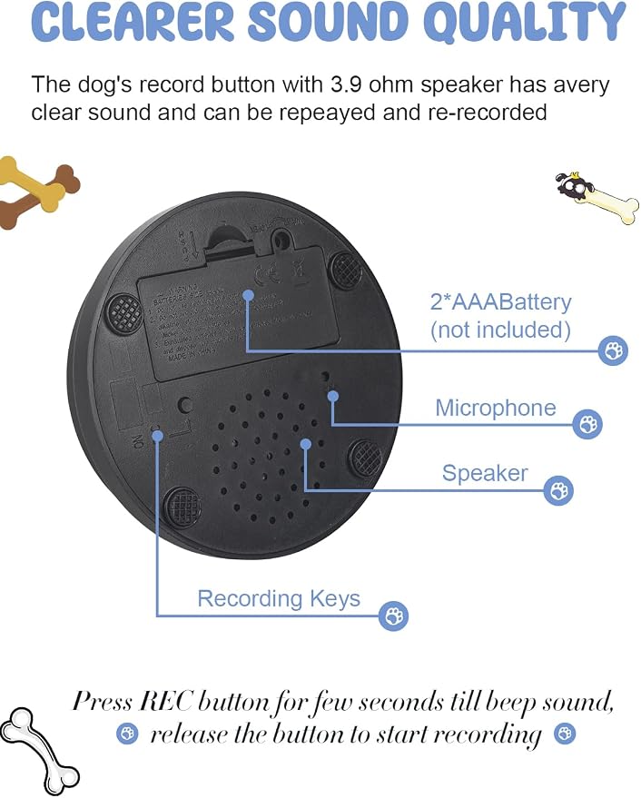 Dog Talking Button Set, 4 Pcs
