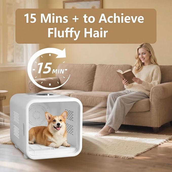 Pet Dryer Box Cat Dryer Small Dog, Petting Window Physical Button