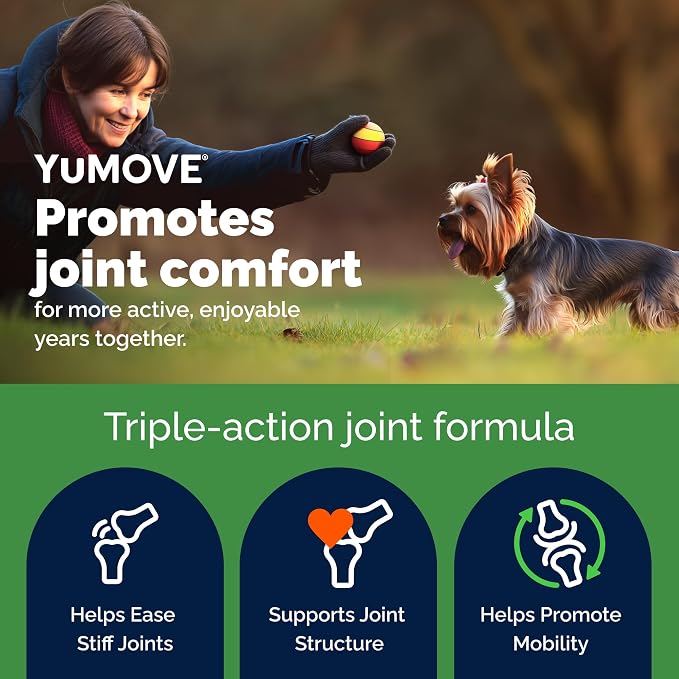 YuMOVE Small Dog Hip & Joint Supplement Soft Chews, Green Lipped Mussel