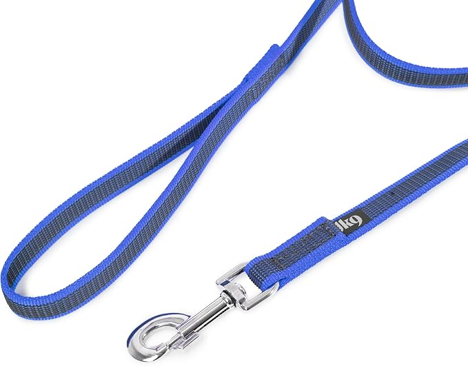Color & Gray Super-Grip Leash with Handle, 0.79 in x 3.3 ft, Blue-Gray