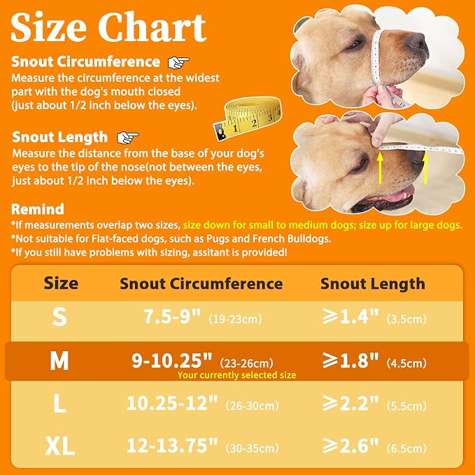 Adjustable Dog Muzzle, Fabric Medium Large Dog Muzzle Anti Biting | Soft & Sturdy, Prevents Fierce Barking Chewing, Grooming Walking Vet Visits Nail Care Use, Allows to Pant & Drink | Khaki, M