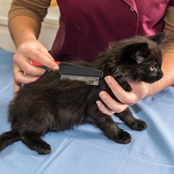 Cat Deshedding Brush with Massage Function ABS Cat Grooming Tool for Shedding Control and Coat Care
