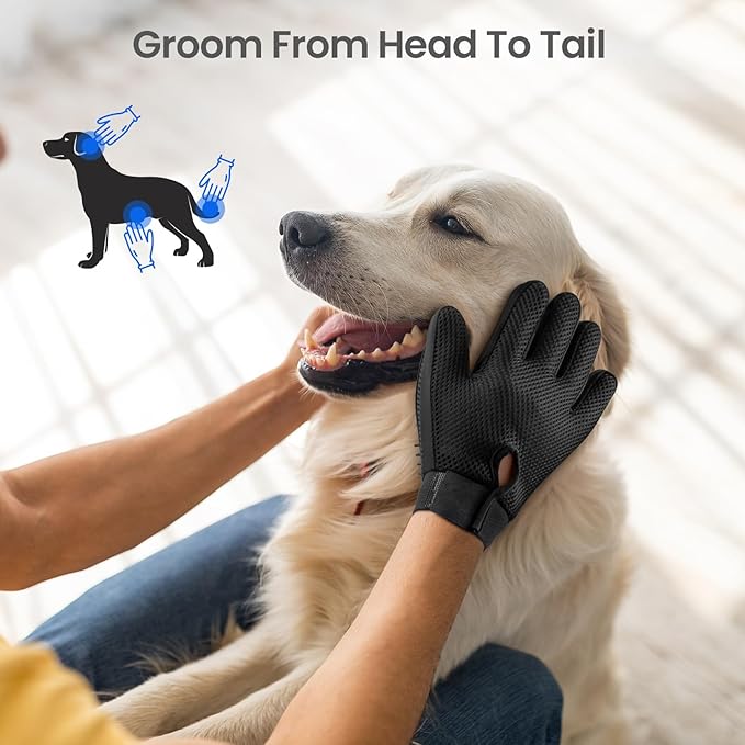 Pet Hair Remover Glove, 1-Pack, Black