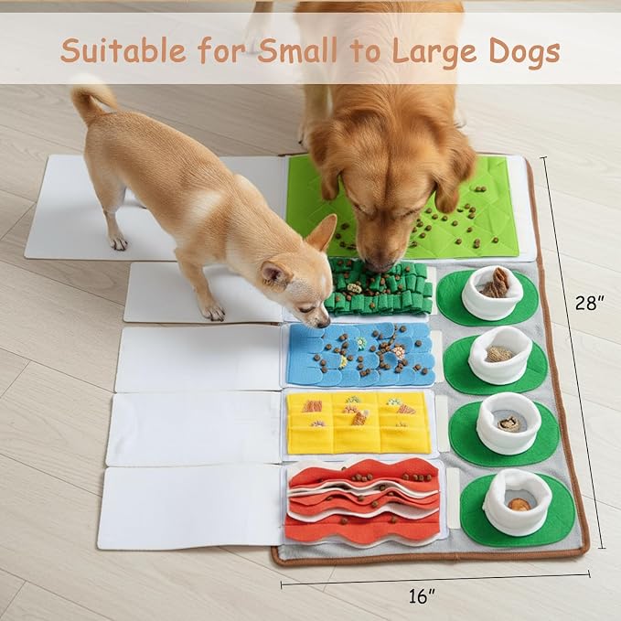 Nocciola Snuffle Mat for Dogs, 28" x 16" Enrichment Puzzle Toy - Phone Alarm Clock Design, Slow Feeder & Mental Stimulation, Perfect for Small, Medium, & Large Dogs, Hide and Seek Dog Toy