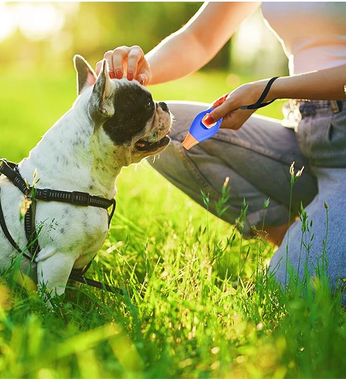 Perwin Dog Training Clicker with Whistle & Wrist Strap, Blue