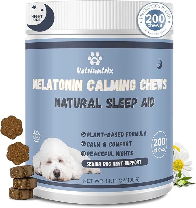 Melatonin for Dogs, Valerian, 200-Pack, 200ct