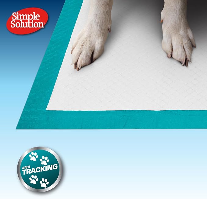 Simple Solution All Day Dog Pads, Disposable Puppy Training Pads with Lavender Scent, Leak Proof Pet Pee Pads for Indoor Potty Training, Odor Control, Quick Dry Floor Protection, 23"x24", 50 Count