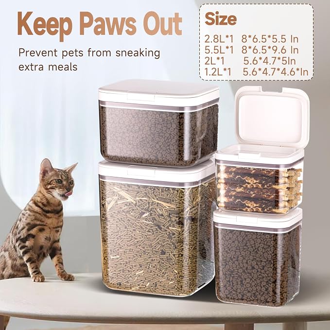 LivLab Mker 25 lb Airtight Dog Food Storage Container with Scoop, 25 lb, (D1035)-1.2L-2