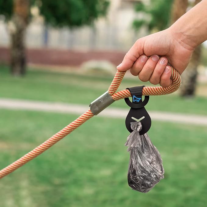 Dog Poop Bag Holder for Leash Waste Bag Carrier Dog Poop Bag Dispenser for Walking Running Bicycle Accessory 2 Pieces