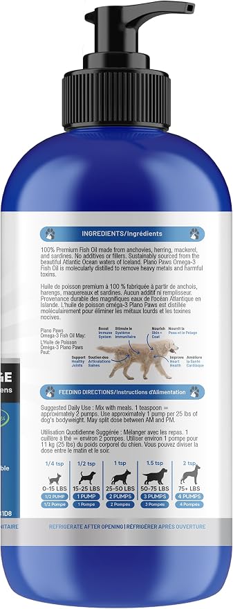 Omega 3 Fish Oil for Dogs - Supports Shedding and Itching, Skin and Coat