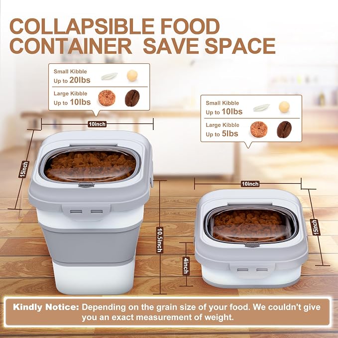 TIOVERY Dog Food Storage Container Small, Small, Clear