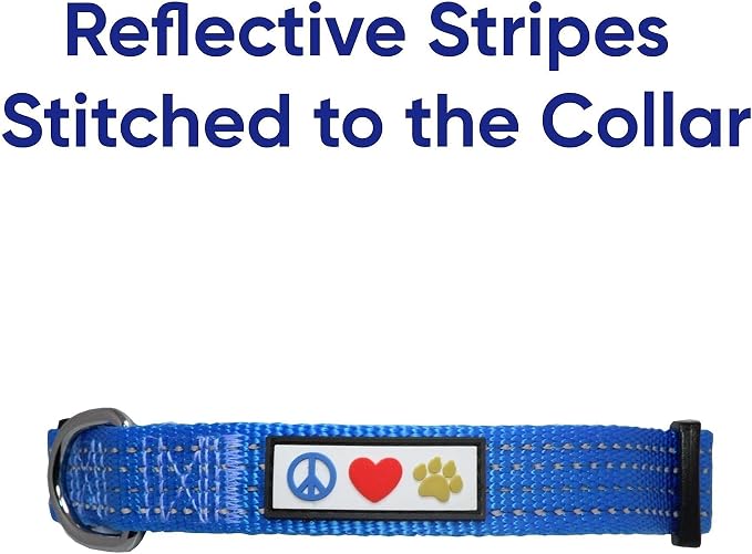 Pawtitas Value Bundle Set | Small Reflective Dog Harness + Small Reflective Dog Collar + Extra Small/Small Reflective Dog Leash – Blue Set