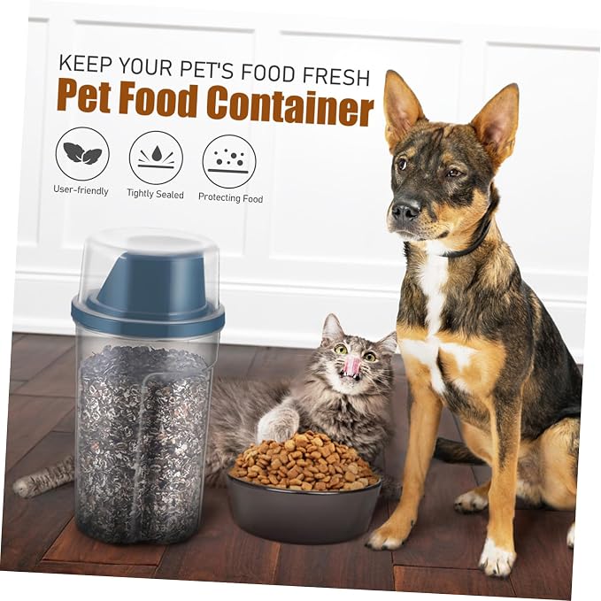 6pcs Pet Food Container Airtight Dog Food Storage Bucket Easy Pouring Refilling for Cats, 6-Pack
