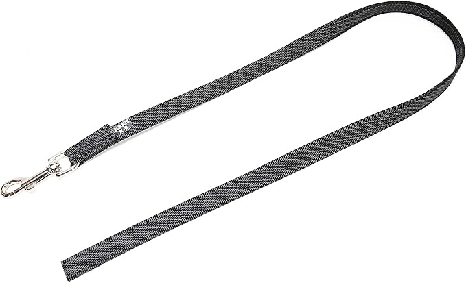 Color & Gray Super-Grip Leash without Handle, 0.55 in x 3.3 ft, Black-Gray