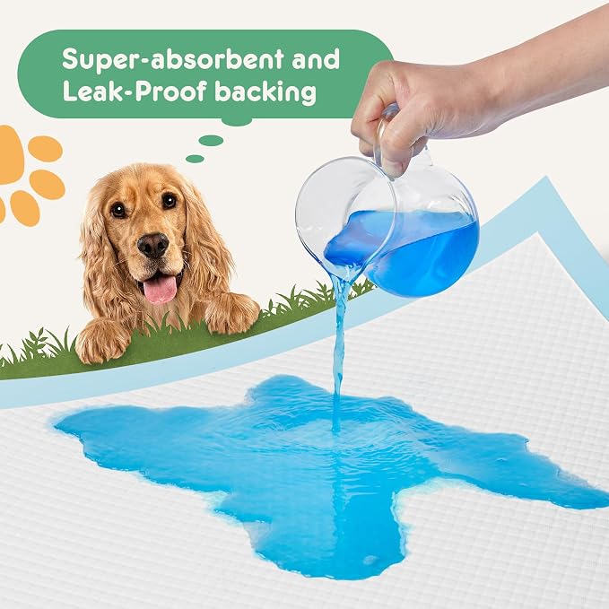 Dog Puppy Pads, 150 Count Pee Pads for Dogs Potty Training, 22"x22" Ultra-Absorbent 6-Layer Leak-Proof, Quick-Dry Surface, Pet Disposable Incontinence Pad