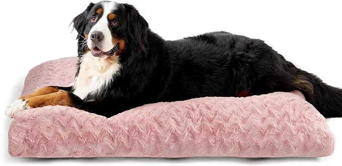EHEYCIGA XXL Dog Bed 47x29 Inch, Extra Large Pet Beds for Dogs, Pink