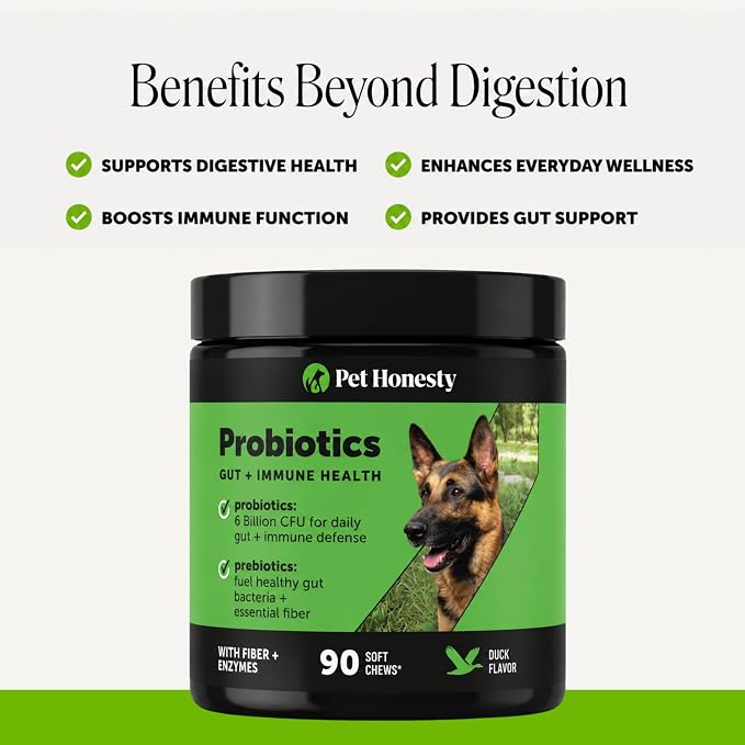 Pet Honesty Probiotic Chews for Dogs - Duck, 90ct