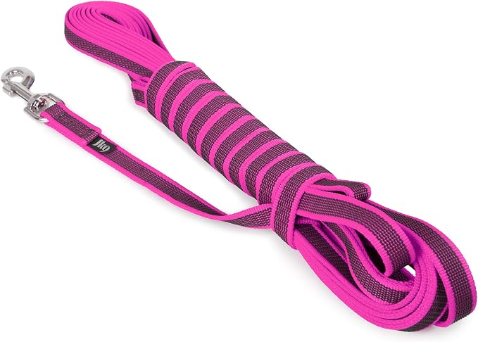 Color & Gray Super-Grip Leash with Handle, 0.79 in x 32.8 ft, Pink-Gray